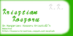 krisztian koszoru business card